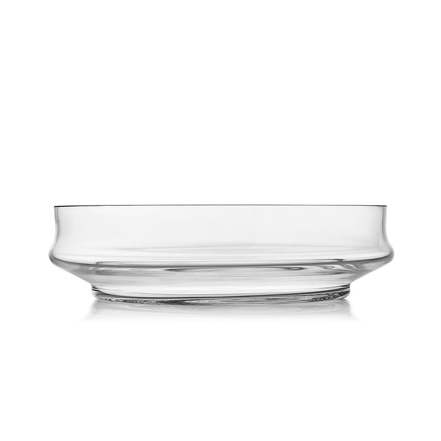 Hadeland Glassverk Hanabi serveringsfat i klart glass, 29cm, med elegant buet design, perfekt for frukt eller dekorasjoner.