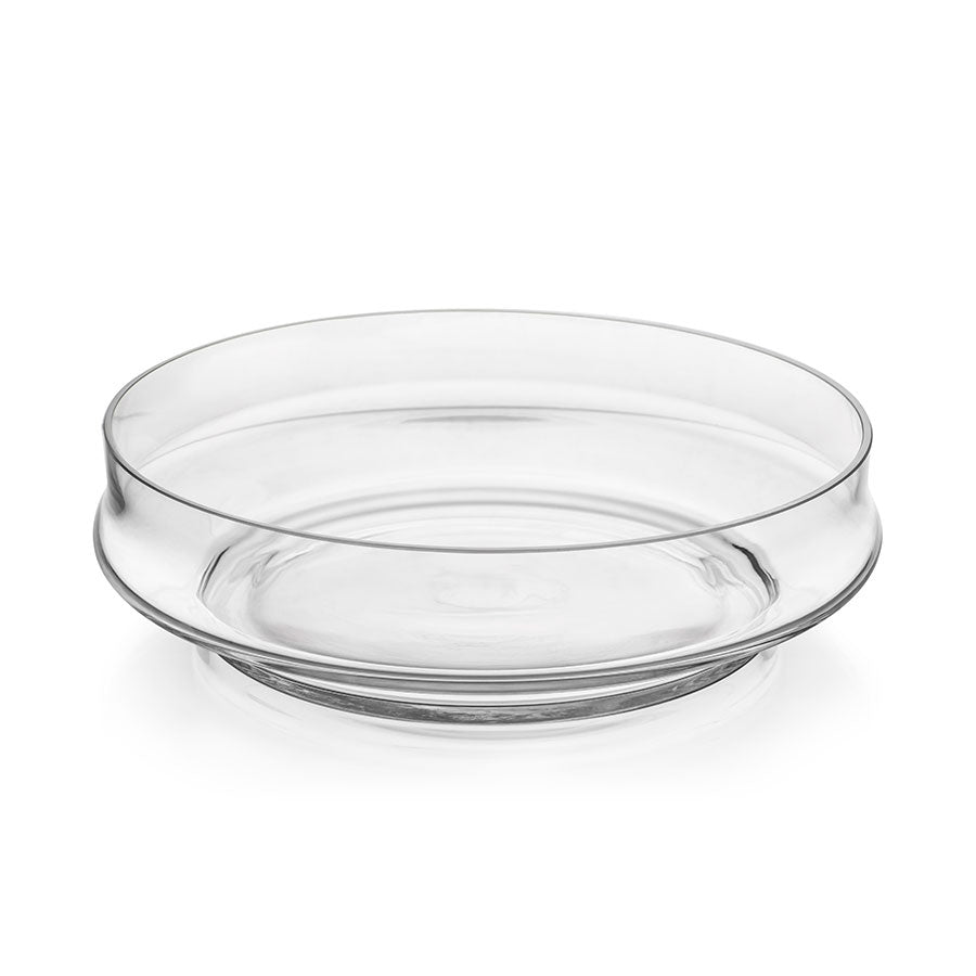 Hadeland Glassverk Hanabi serveringsfat i klart glass, 29cm, stilrent og allsidig, ideelt for salater eller som midtpunkt på spisebordet.