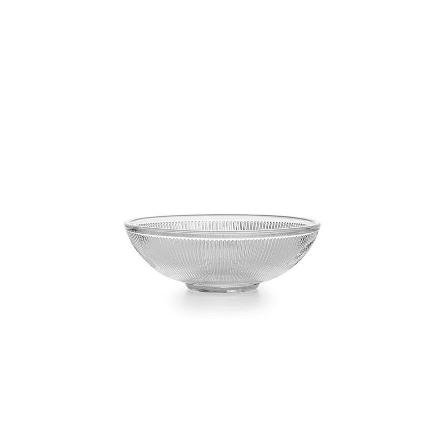 En klar Siri skål fra Hadeland Glassverk, med riller, ideell for servering av snacks og desserter, 12,7 cm