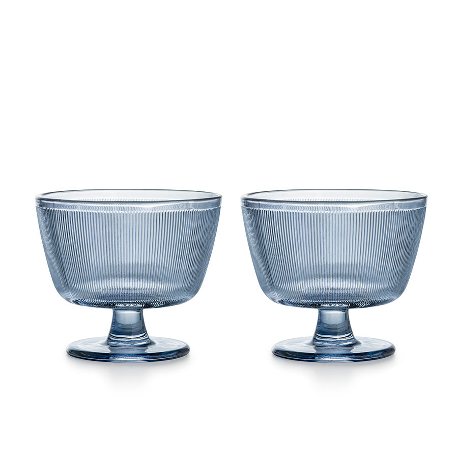 Hadeland Glassverk Siri Skål Med Stett 9,5cm Blå 2pk