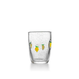Hadeland Glassverk drikkeglass med friskt sitronmotiv og bobler, en del av den stilige samlingen.