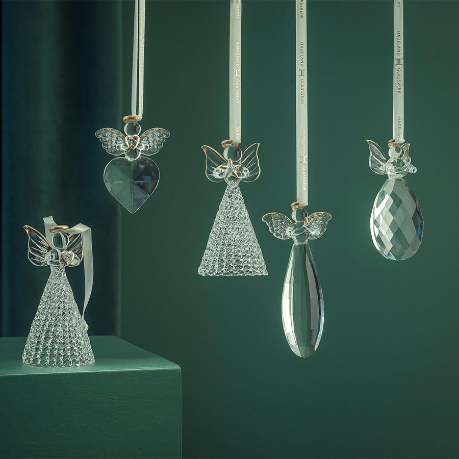 Julepynt Glassengel Diamant 3pk