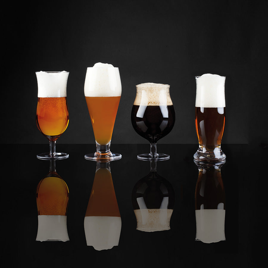 Hadeland Glassverk Augustin ølglass i 4-pakning for IPA, hveteøl, pils og porter