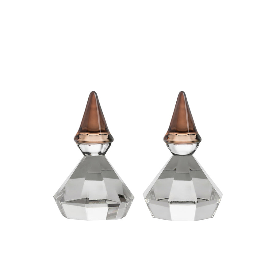 Hadeland Glassverk Diamantnisse 4,5cm 2pk Mørk Kakao