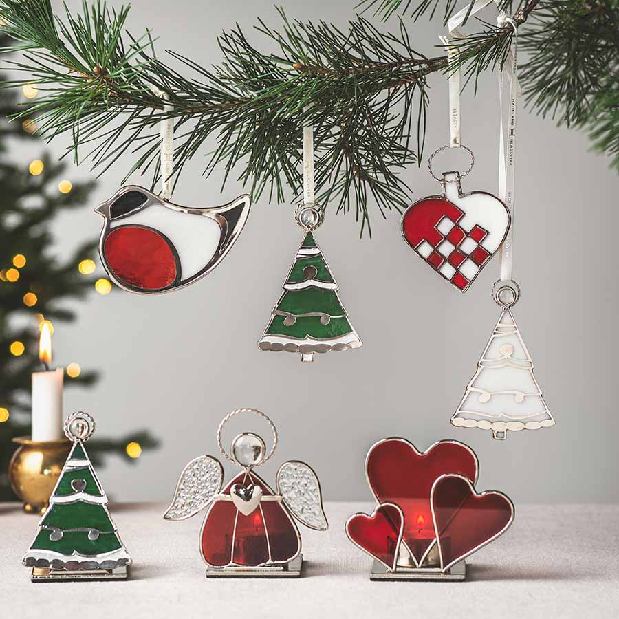Hadeland Glassverk Tiffany Julekurv Juletrepynt