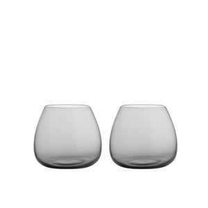 Hadeland Glassverk Dråpe lyslykt i røkgrått glass, 10 cm, 2-pakning