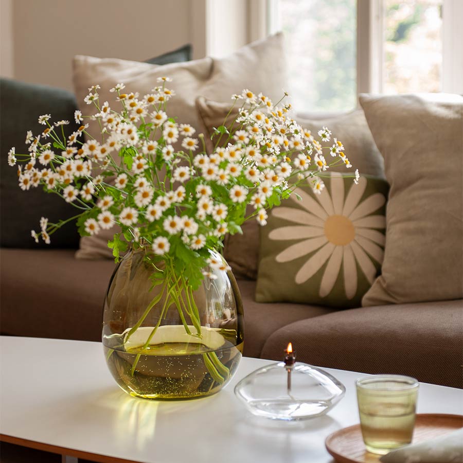 Hadeland Glassverk Ella Vase 22cm Oliven