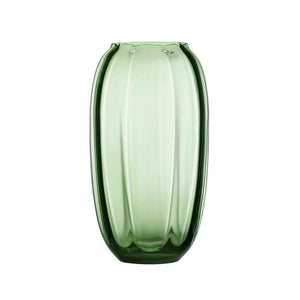 Grønn Hadeland Glassverk Ella vase 29 cm med elegant optisk mønster