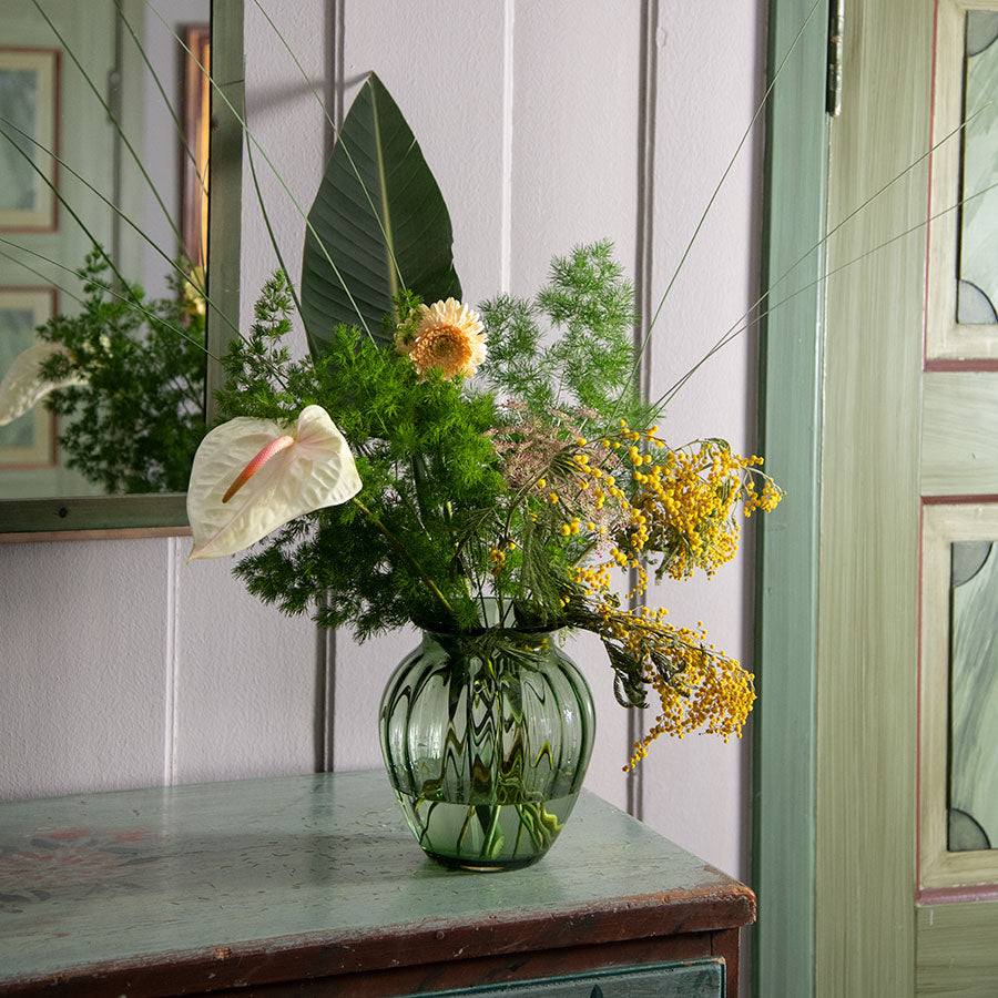 Hadeland Glassverk Emily Vase 23cm Grønn Optikk
