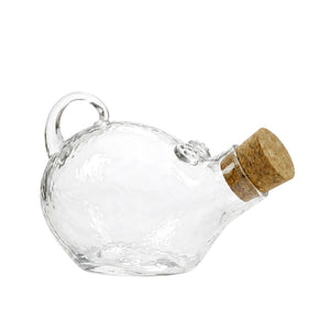 Hadeland Glassverk Godtegris krukke i klart glass med korkpropp og hank