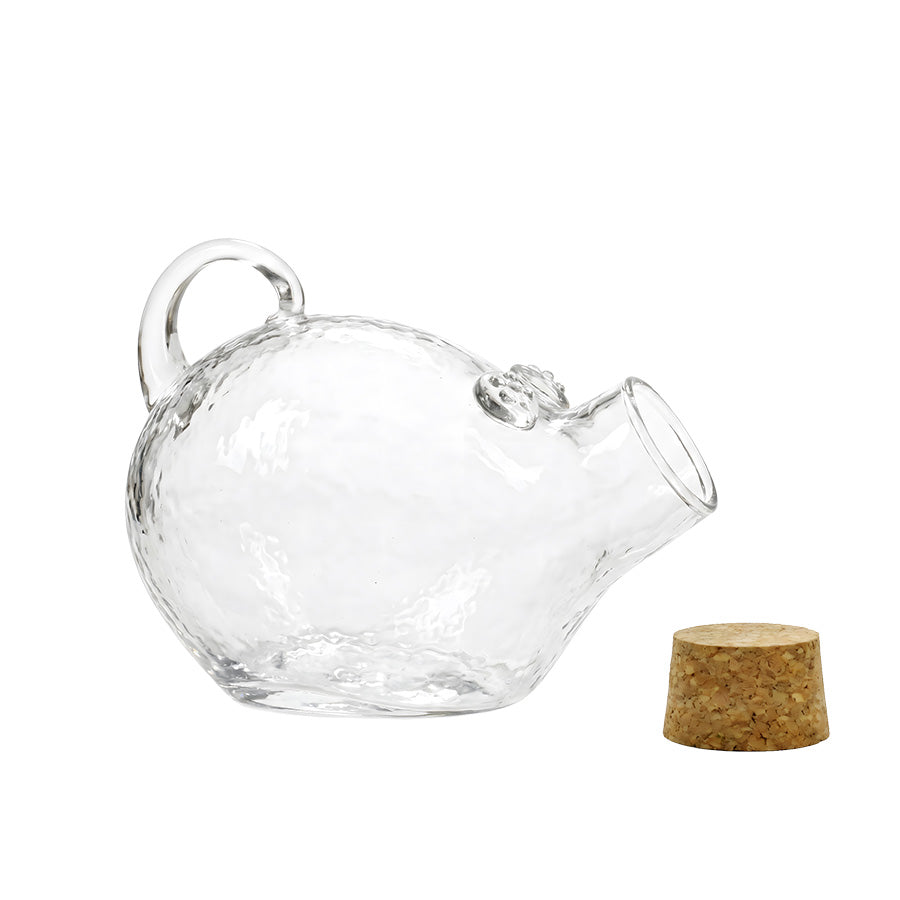 Godtegris krukke i klart glass med avtakbar korkpropp fra Hadeland Glassverk