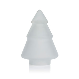 Frostet glass juletre fra Hadeland Glassverk, måler 12,7 cm, dekorativ julepynt som passer både moderne og tradisjonelle interiører.