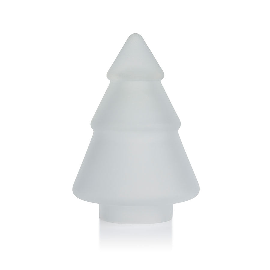 Frostet glass juletre fra Hadeland Glassverk, måler 12,7 cm, dekorativ julepynt som passer både moderne og tradisjonelle interiører.