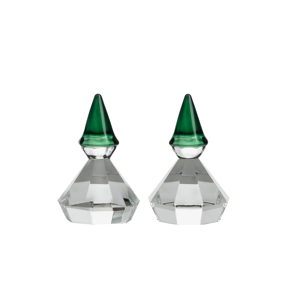 Hadeland Glassverk Diamantnisse 4,5cm 2pk Grønn