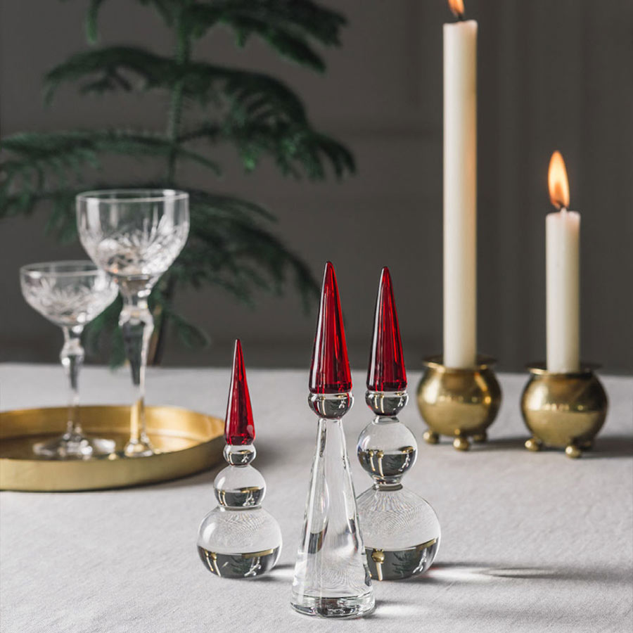 Hadeland Glassverk Nisse Snømann Rød 170mm
