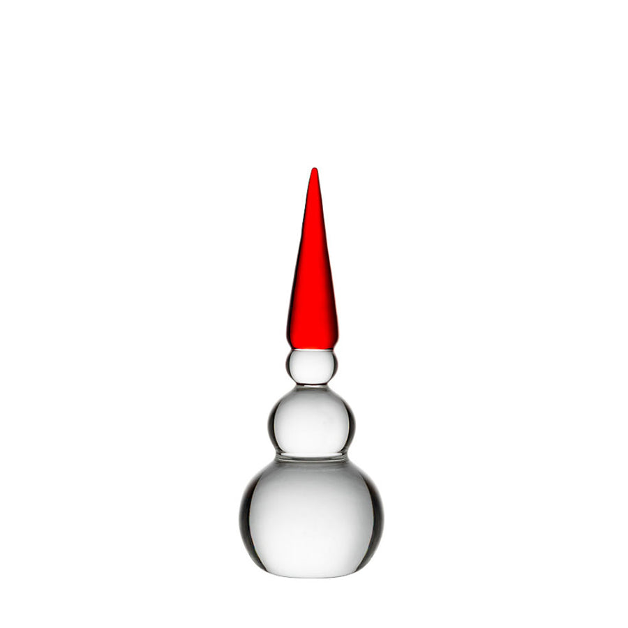 Hadeland Glassverk Nisse Snømann Rød 125mm