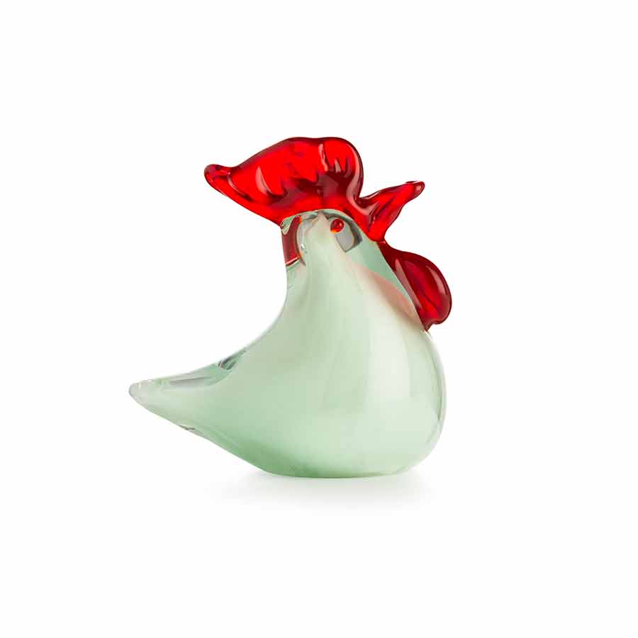 Hadeland Glassverk Påskepynt Glasshøne 8cm Grønn