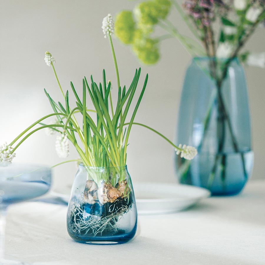 Hadeland Glassverk Siccori Vase 11cm Himmelblå