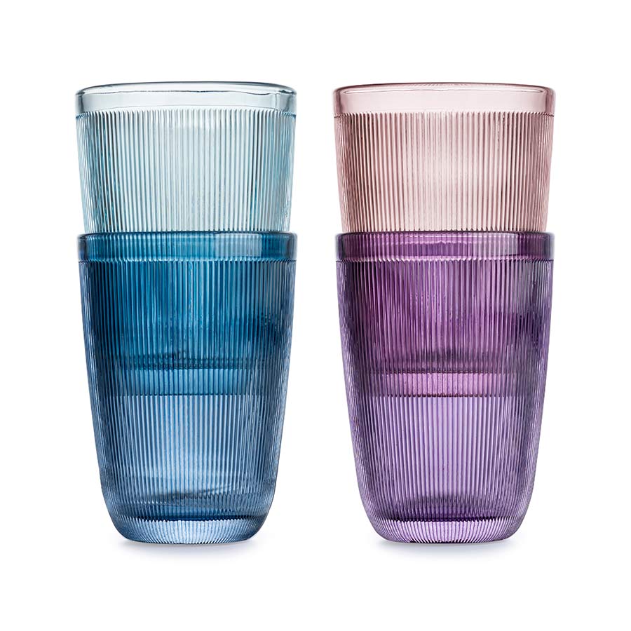 Hadeland Glassverk Siri Glass 30cl 4pk Miksfarger