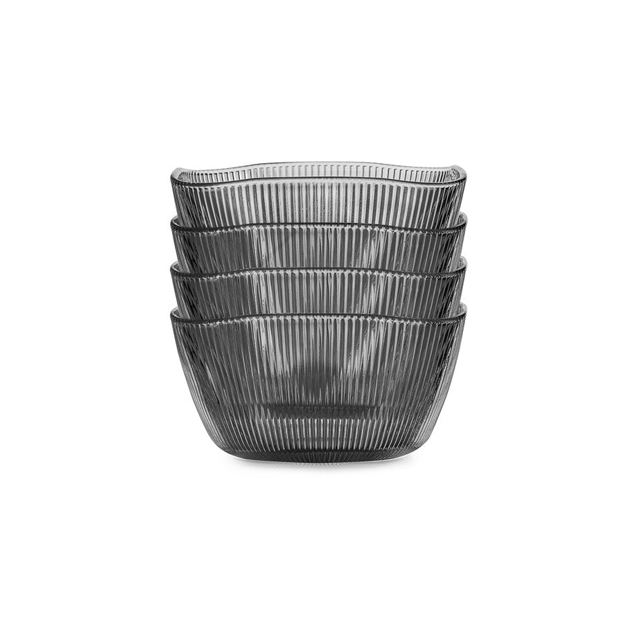 Hadeland Glassverk Siri Bolle 13cm Røk Grå 4pk