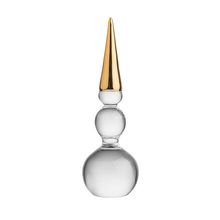 Hadeland Glassverk Snømann Nisse Gull 170mm