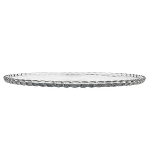 Hadeland Glassverk Turbin fat 34,5 cm sett fra siden med dekorativ ribbekant