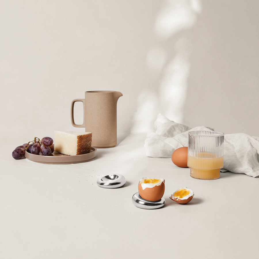 Hardanger Bestikk Hardangerserien Eggeglass 2pk – eggeglass i blankt rustfritt stål som holder kokte egg til frokost