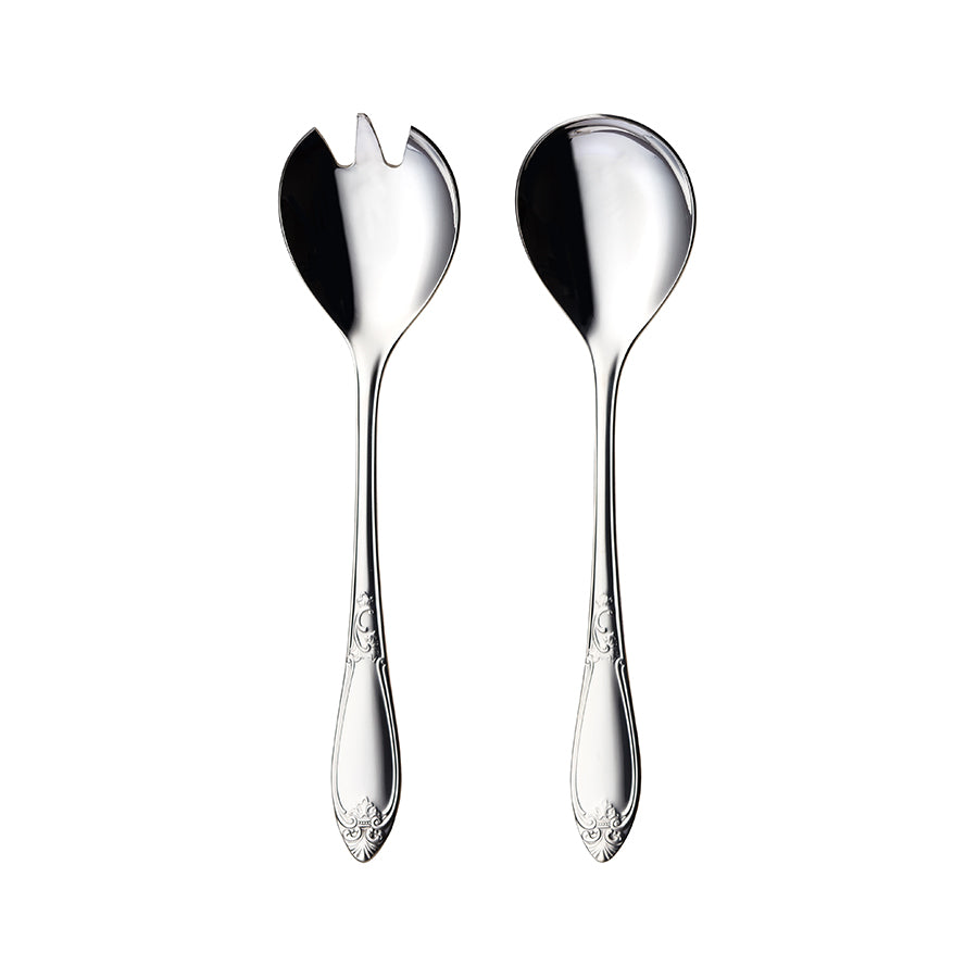 Hardanger Bestikk Nina salatsett (Salatsett) – serveringsskje og salatgaffel i 18/10 rustfritt stål, HARDANGER BESTIKK