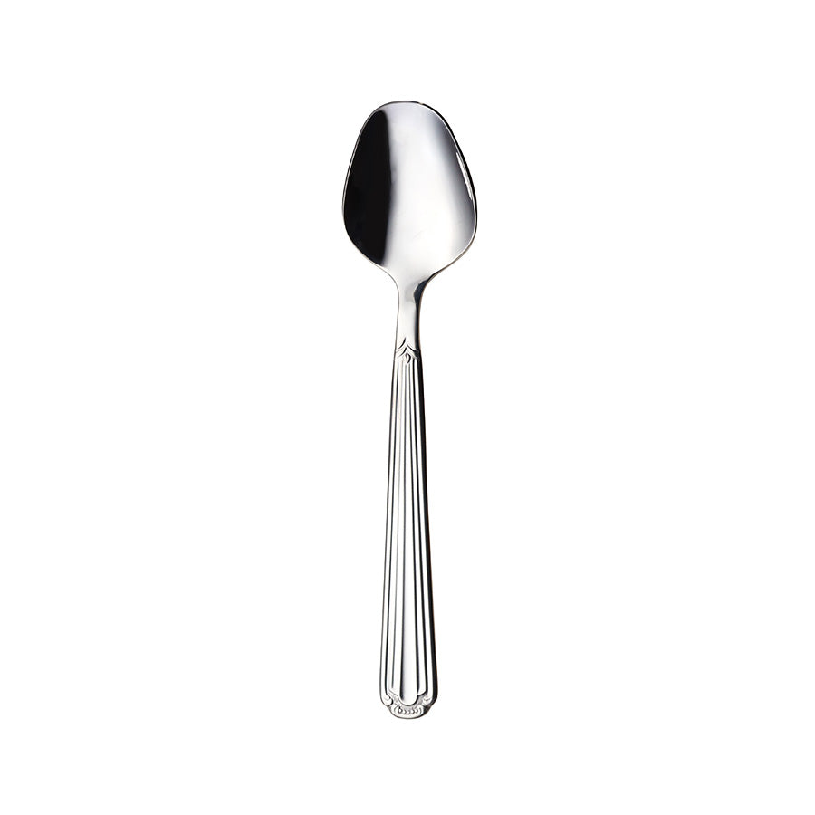 Elegante Hardanger Renessanse teskje i rustfritt stål, 12,6 cm lang, perfekt til kaffe og dessert.
