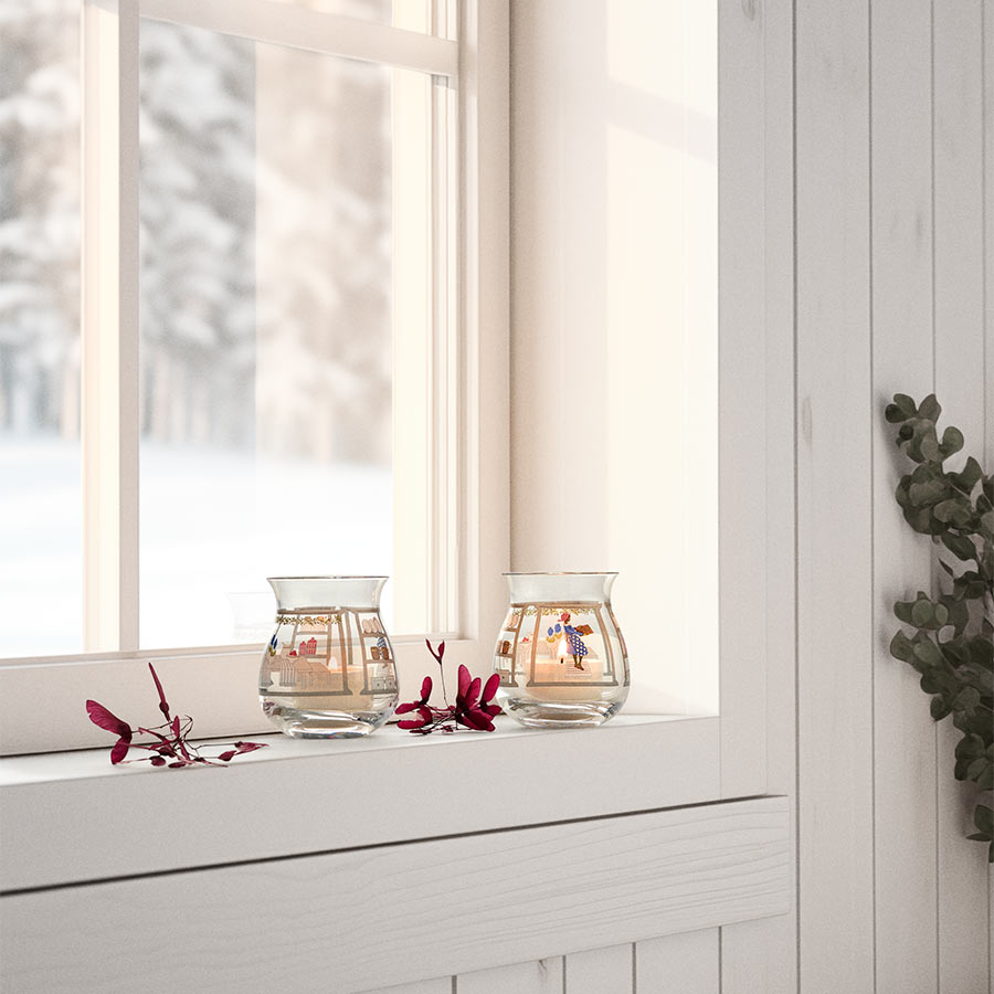 Homegaard Christmas Julelyslykter 2024 7,5cm 2pk