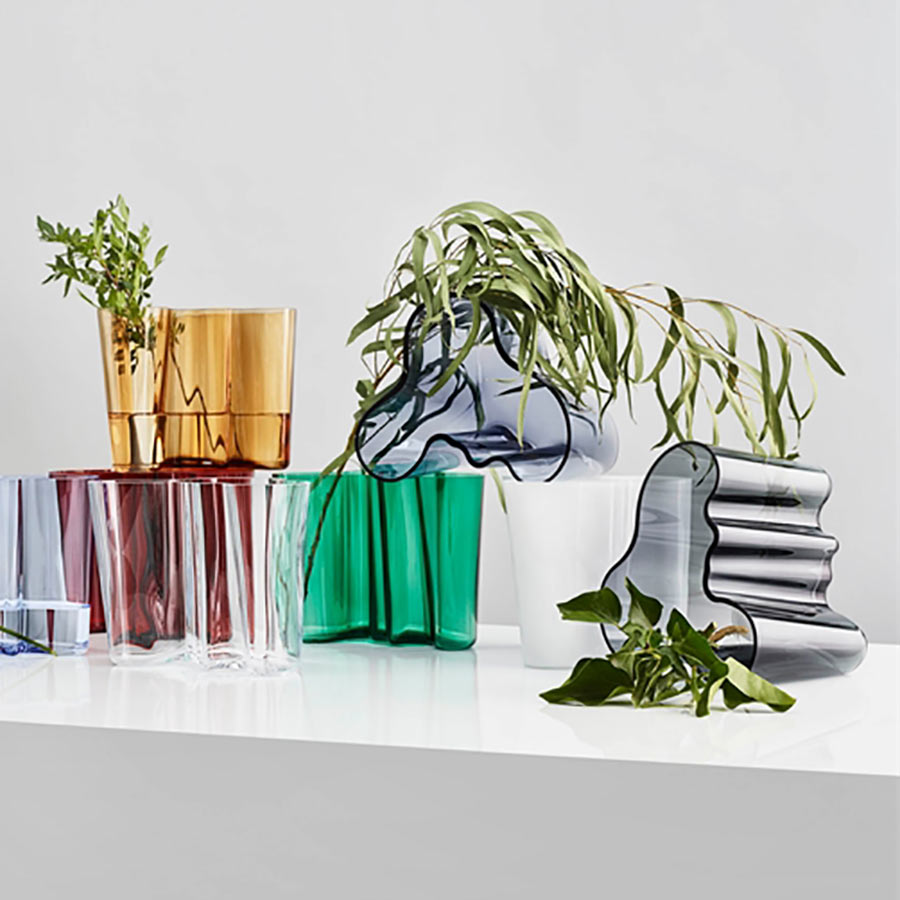 Iittala Aino Aalto Vase Mørk Grå 160 mm
