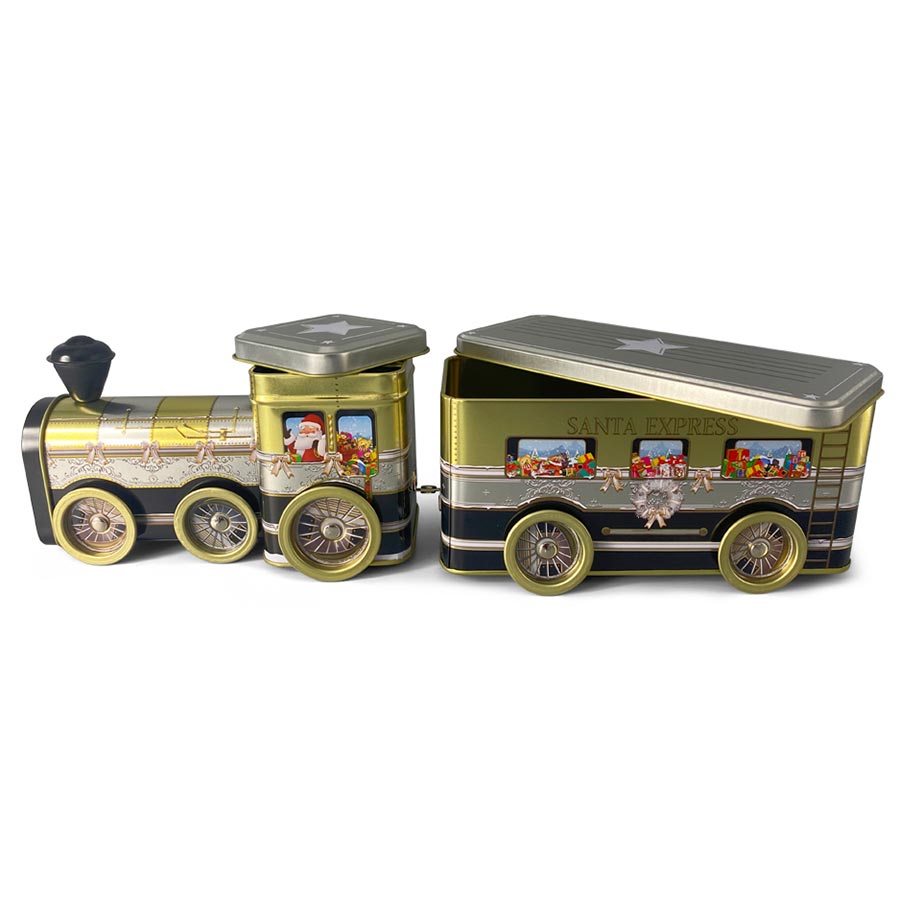 Juleboks Tog m/Vogn 38,5x9x10cm