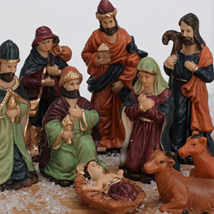Julekrybbe Sett Figurer 6x10cm 9 Figurer