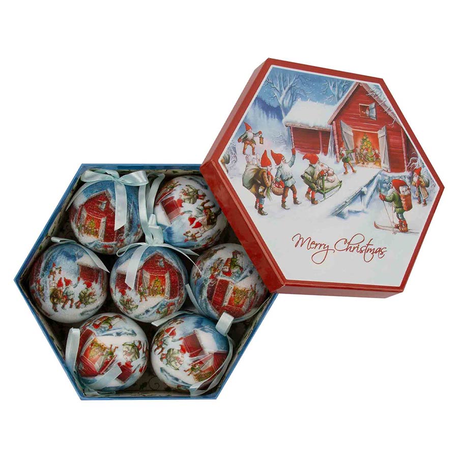 Christiania 1739 Julekolleksjon Julekuler Julenisse Lyseblå 7pk