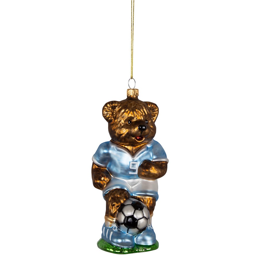 Juletrepynt Bamse Med Fotballdrakt Nr9 14cm
