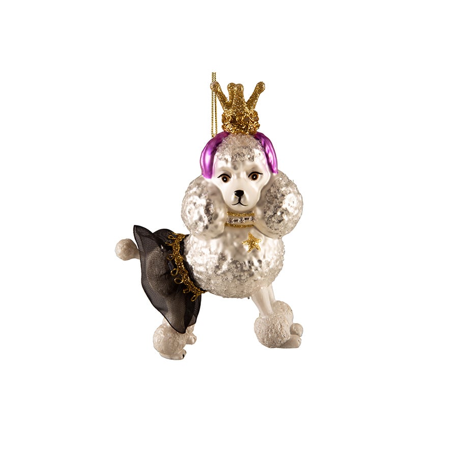 Juletrepynt Puddel Hund 13 cm