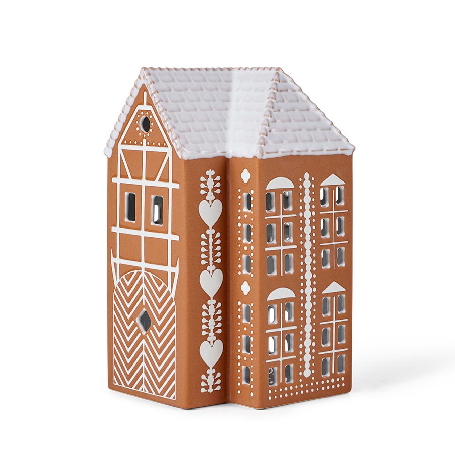 Kähler Gingerbread Lyshus Stor Brun