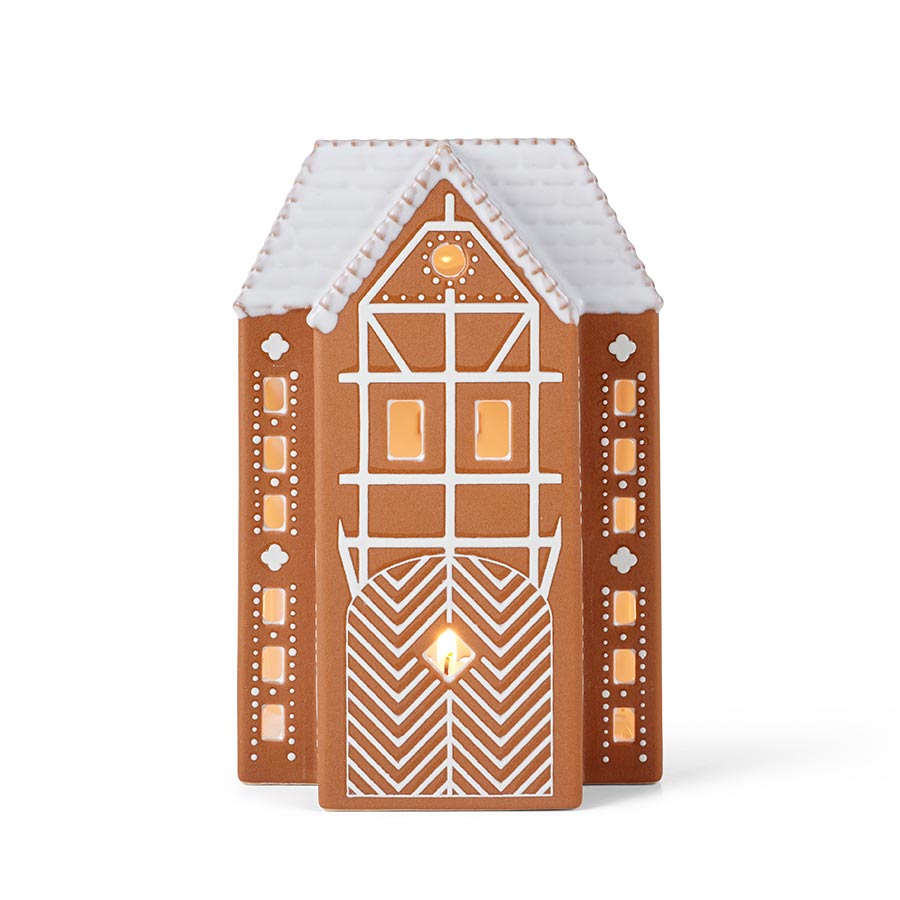 Kähler Gingerbread Lyshus Stor Brun