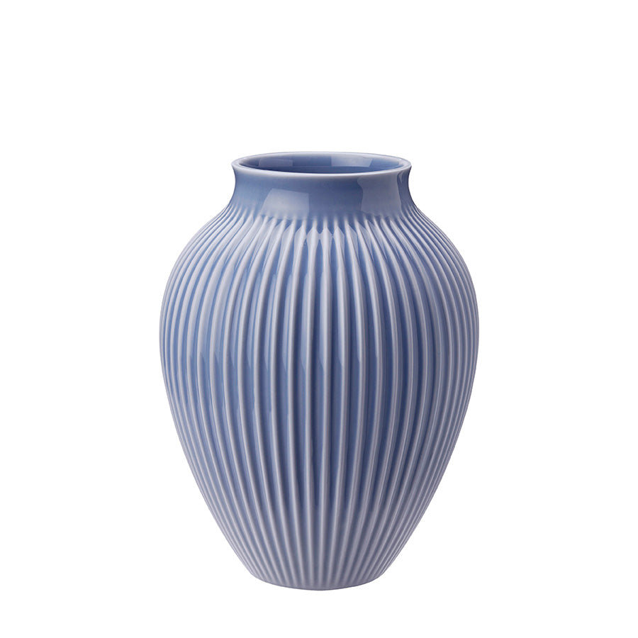 Knabstrup Keramik Vase 20cm Riflet Lavendel
