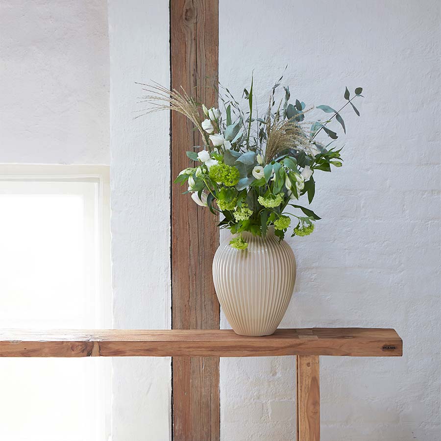 Knabstrup Vase 27cm Riflet Sand