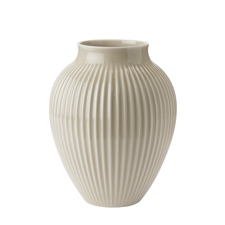 Knabstrup Vase 27cm Riflet Sand