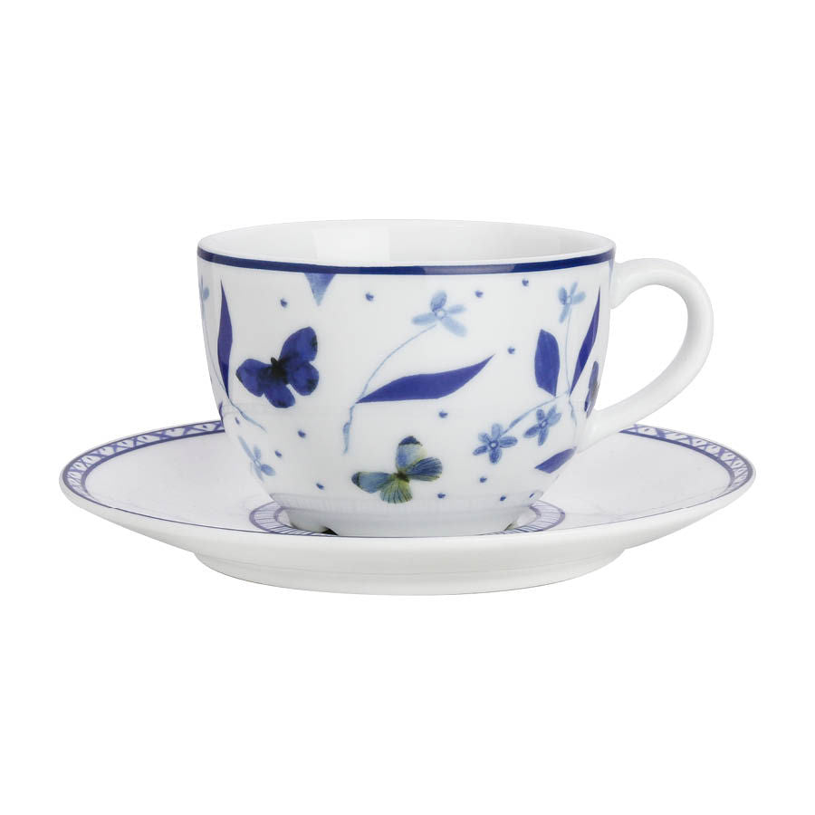 Porsgrunds Porselænsfabrik Bluebird Butterfly Kopp & Skål 23 cl