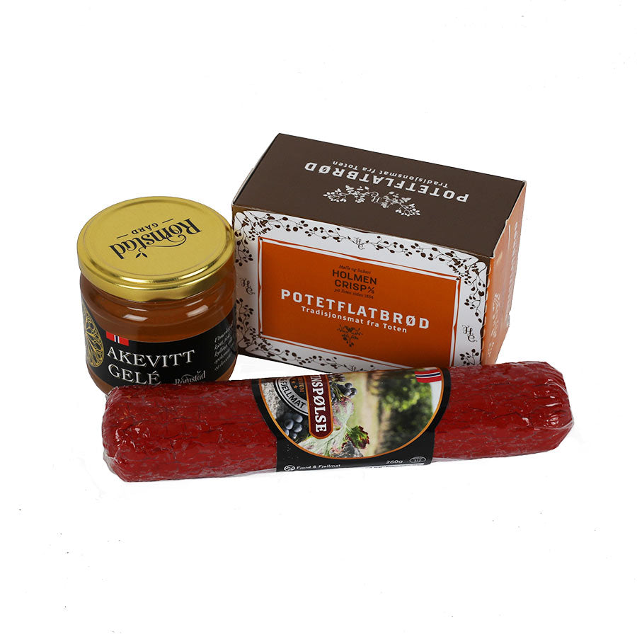 Kramboden Gavepakke Spekepølse/Flatbrød/Gele