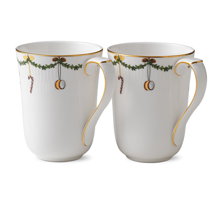 Royal Copenhagen Stjerne Riflet Jul Krus 33cl 2pk