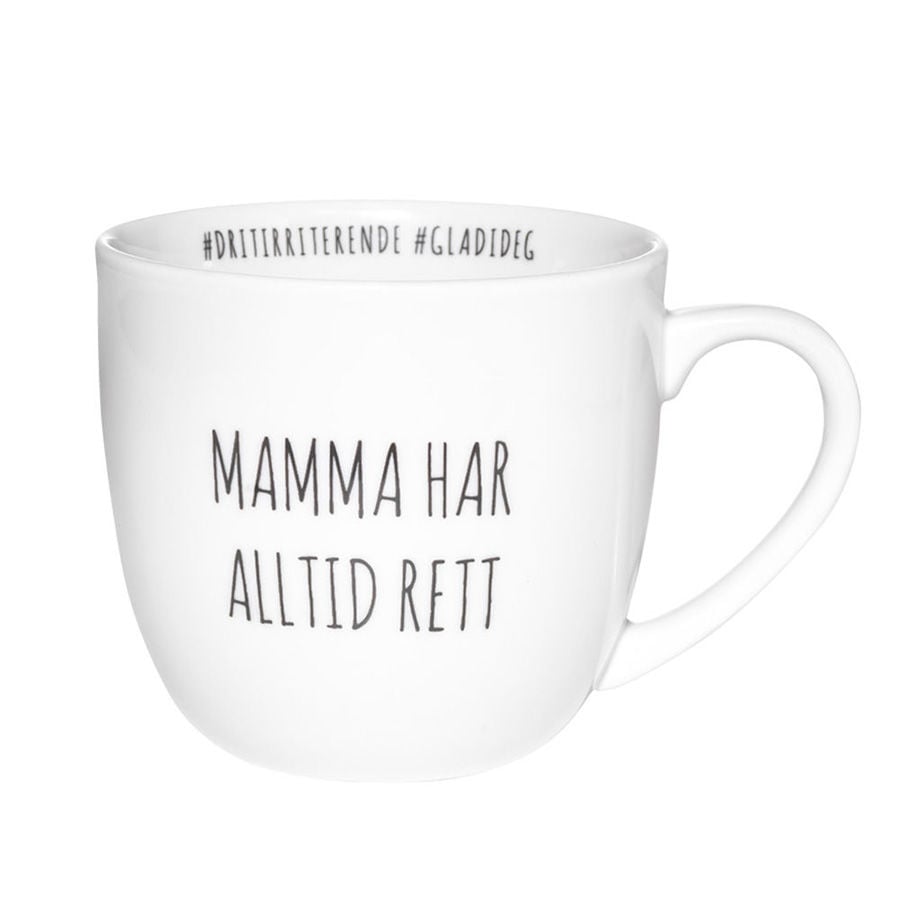 Porsgrunds Porselænsfabrik Hashtag Krus Mamma Har Alltid Rett