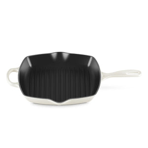 Le Creuset grillpanne, emaljert støpejern, med dype riller for effektiv fettavrenning og smakfull grilling.