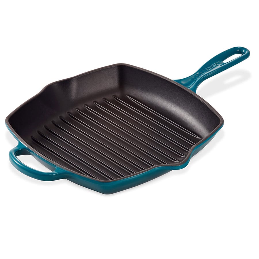 Le Creuset Kvadratisk Grillpanne Støpejern 26cm Deep Teal