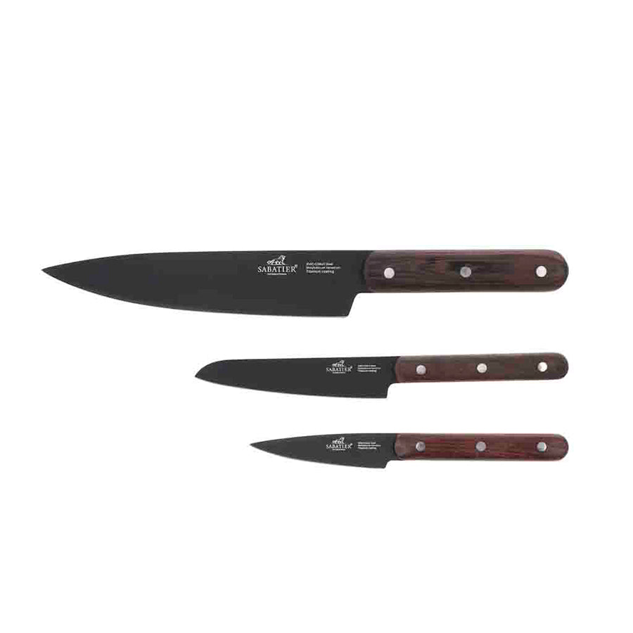Lion Sabatier Ideal Knivsett Phenix 3 Deler Sort
