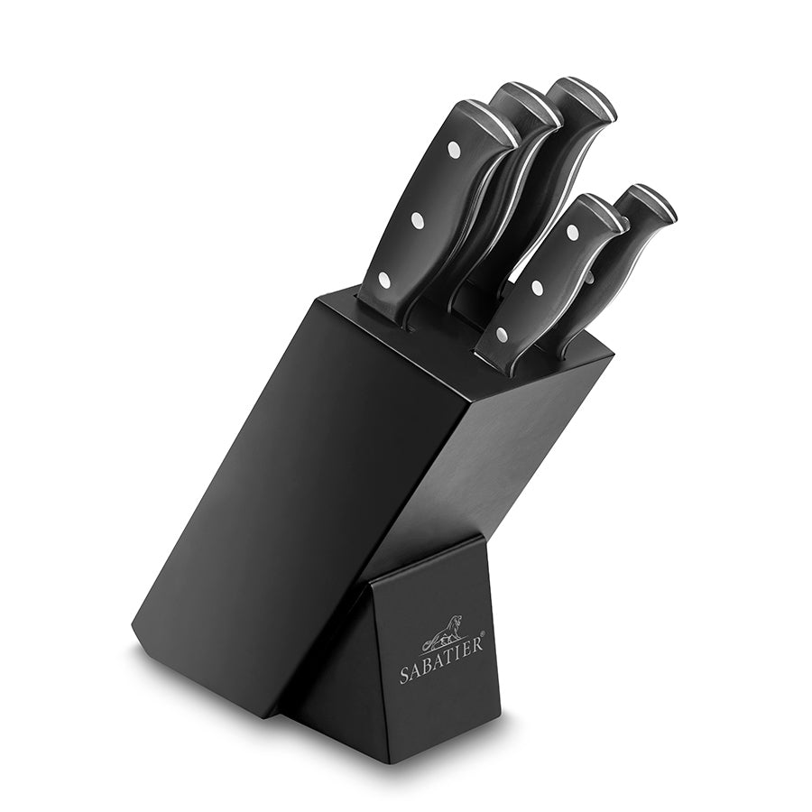 Lion Sabatier Mon Bloc Knivblokk m/Kniver 6 Deler Sort