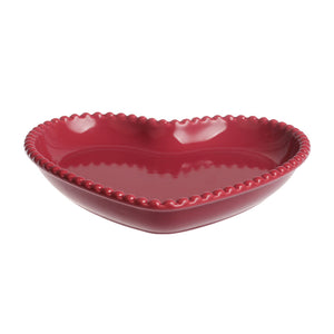 Seasons love Collection Tallerken Hjerte Bringebær Rød 20cm - Hjerteformet tallerken i bringebærrød farge med stilige kanter.